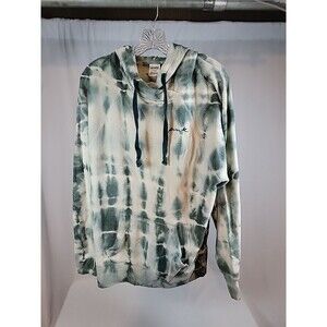PINK Brand Sweatshirt Tie Dye Hoodie Green Size Medium Victorias Secret